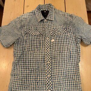 G-Star RAW Gingham Short Sleeve Button Up
